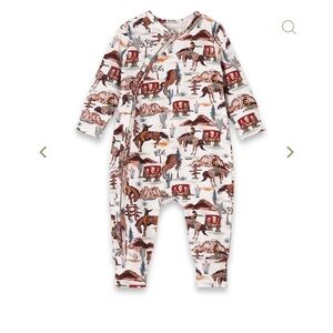Tesa Babe Cowboy Western Zippered One Piece 0-3M NWT Bamboo